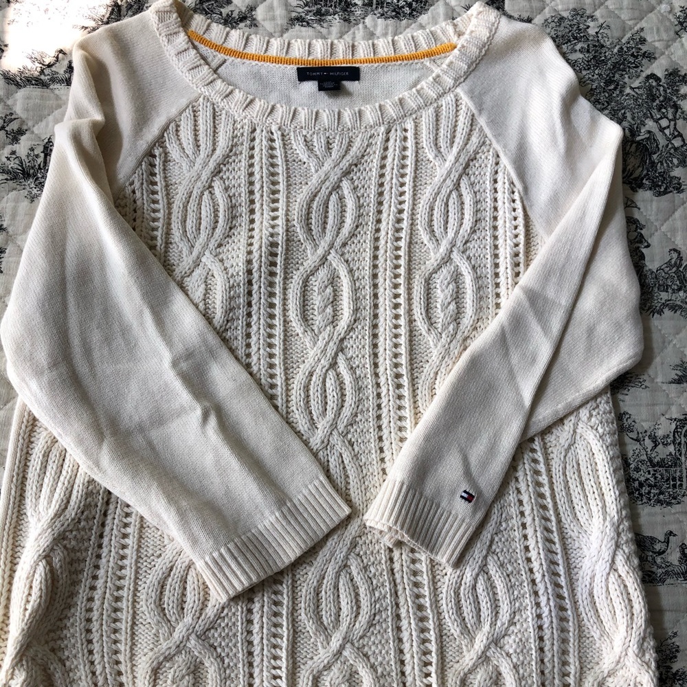 Tommy Hilfiger Mixed Media Scoop Neck Sweater